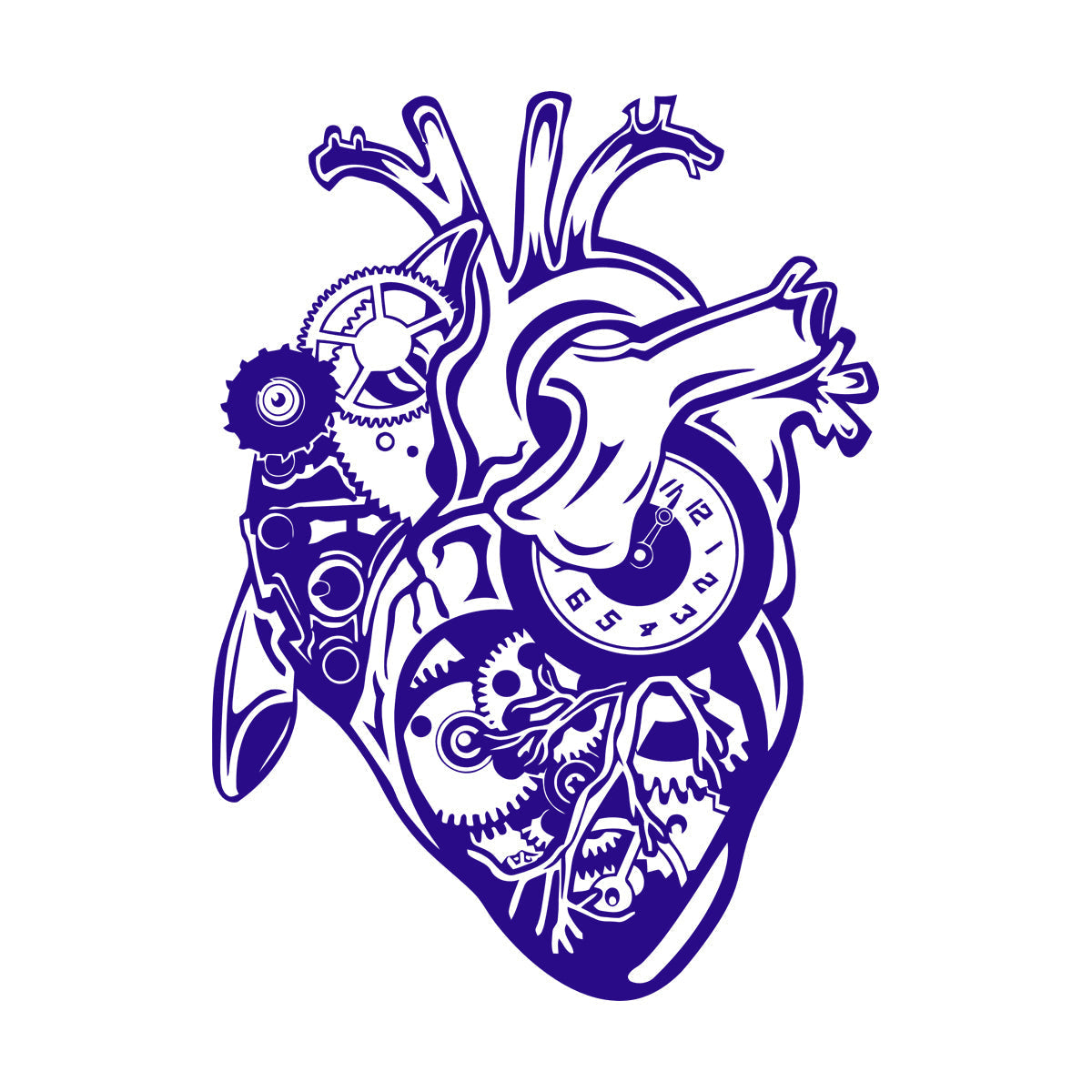 Wall Decals Pvc Steampunk Mechanical Heart Motor Engine Do Not Damage The Wall Surface