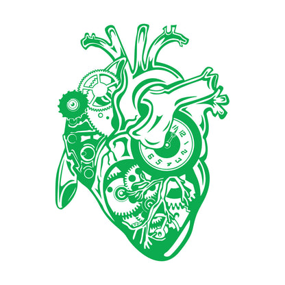 Wall Decals Pvc Steampunk Mechanical Heart Motor Engine Do Not Damage The Wall Surface