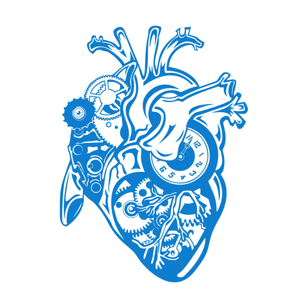 Wall Decals Pvc Steampunk Mechanical Heart Motor Engine Do Not Damage The Wall Surface