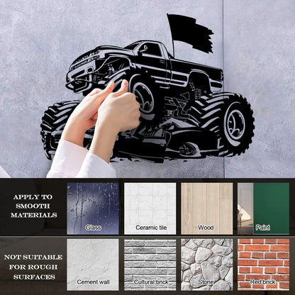 Wall Decals Paster Paper Monster Truck Aggressive Garage Home Equipped With Transfer Film Kit