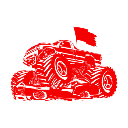 Wall Decals Paster Paper Monster Truck Aggressive Garage Home Equipped With Transfer Film Kit