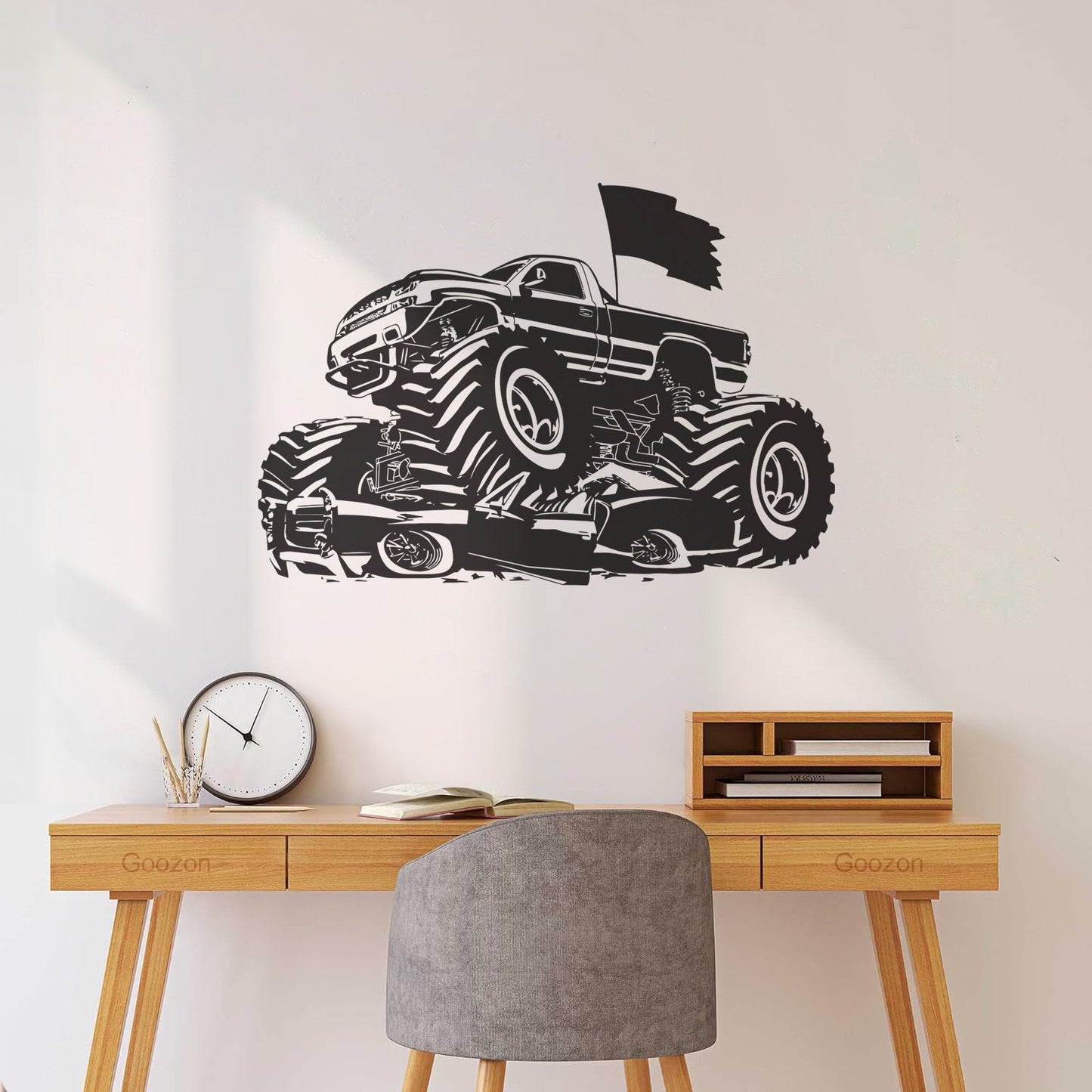 Wall Decals Paster Paper Monster Truck Aggressive Garage Home Equipped With Transfer Film Kit