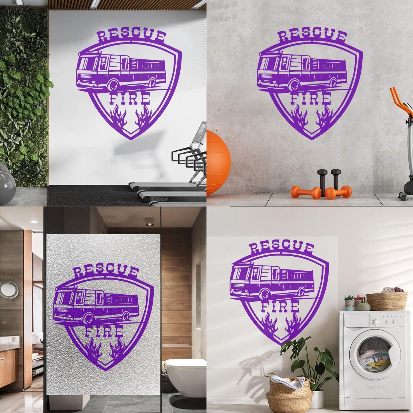 Wall Stickers Paster Paper Rescue Team Fire Protection Profession Personalized Customization