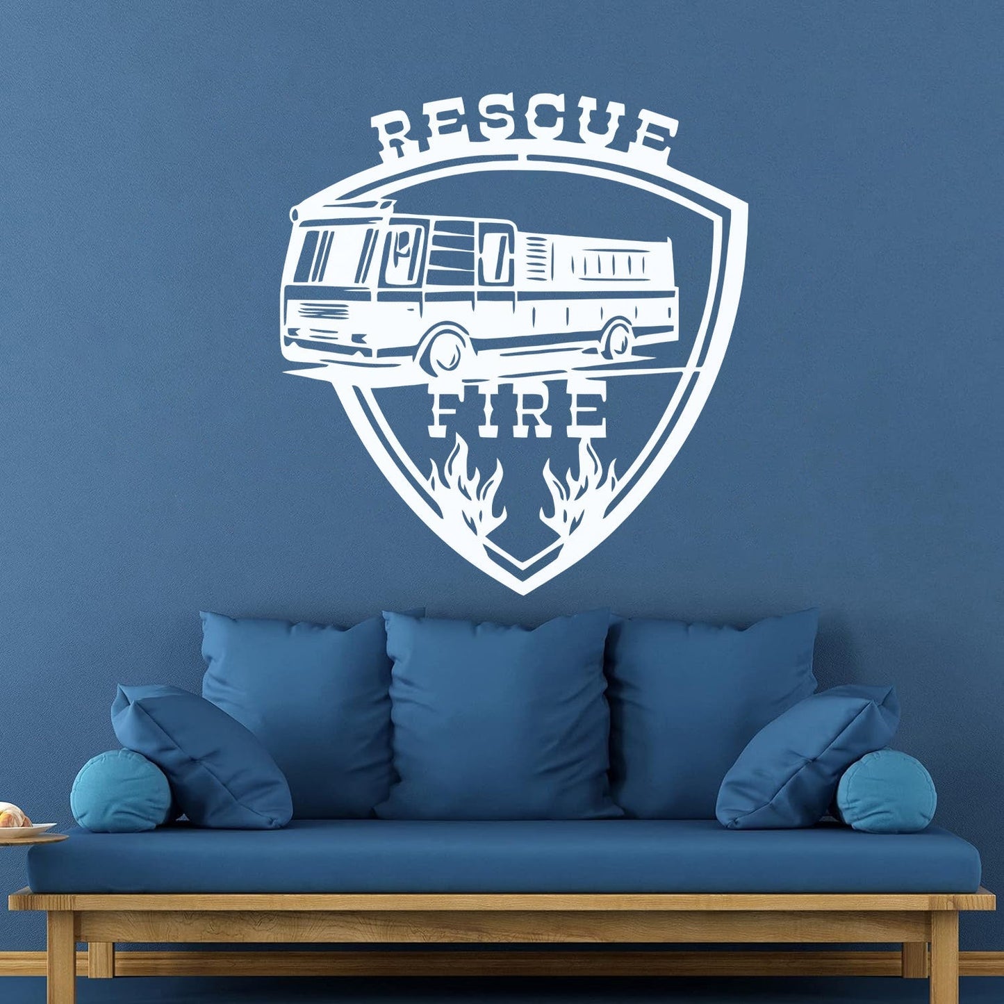 Wall Stickers Paster Paper Rescue Team Fire Protection Profession Personalized Customization