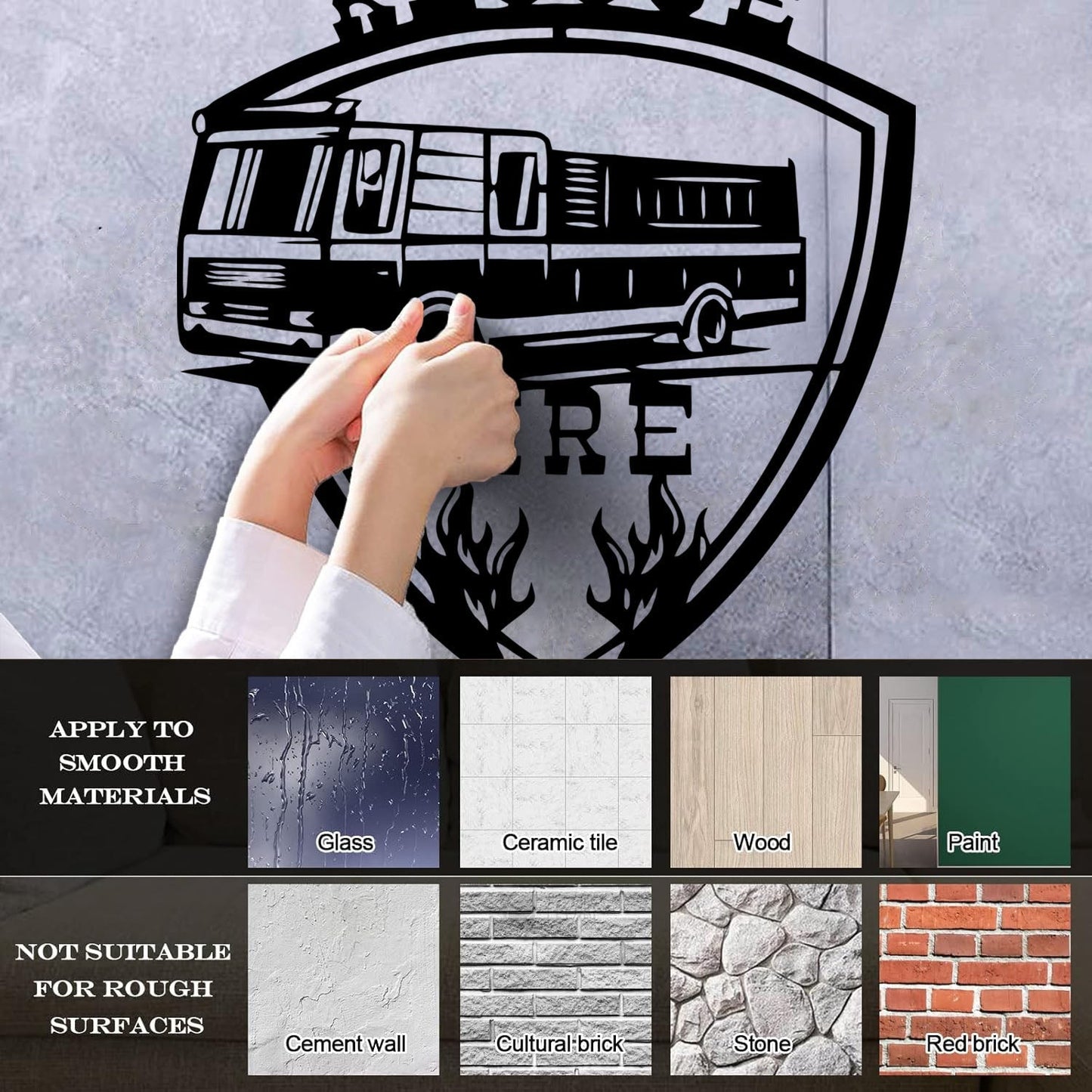 Wall Stickers Paster Paper Rescue Team Fire Protection Profession Personalized Customization