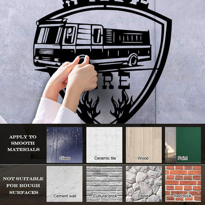 Wall Stickers Paster Paper Rescue Team Fire Protection Profession Personalized Customization