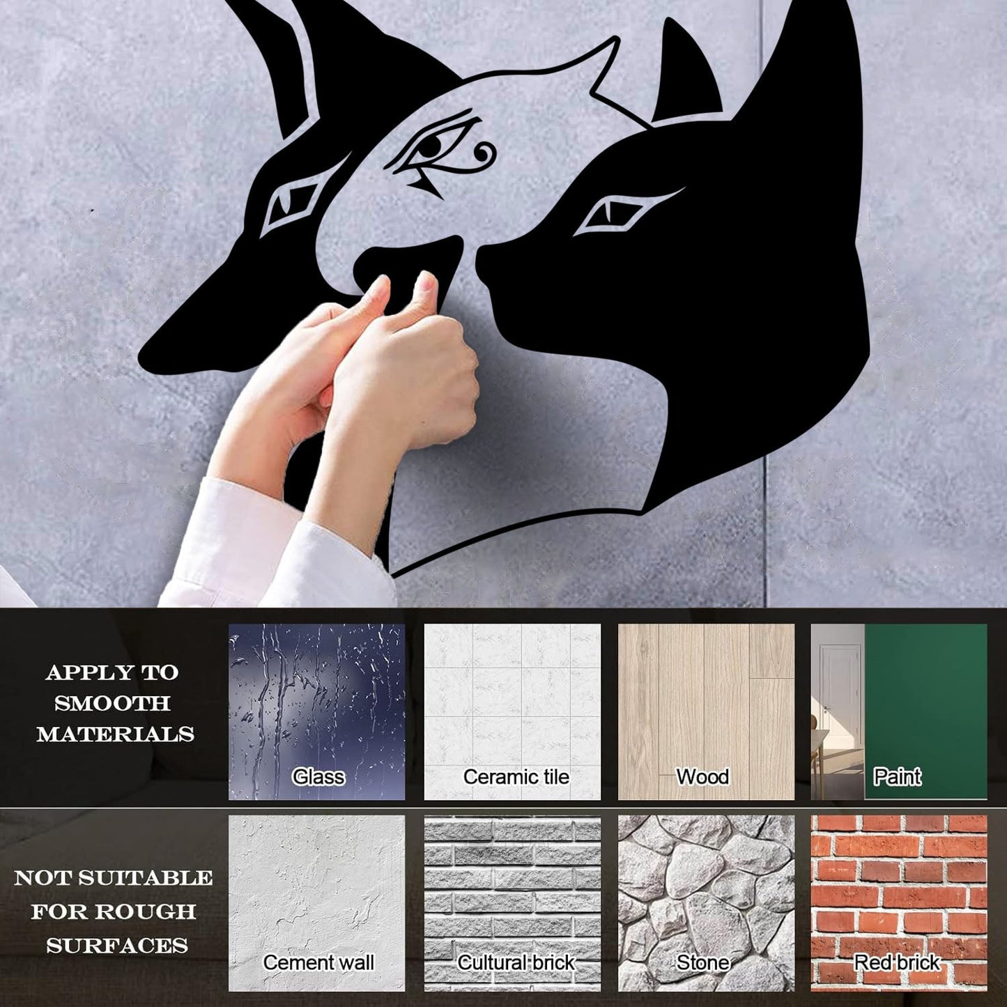 Engraving Decals Ancient Egypt Egyptian Gods Anubis Horus Bastet Easy Installation