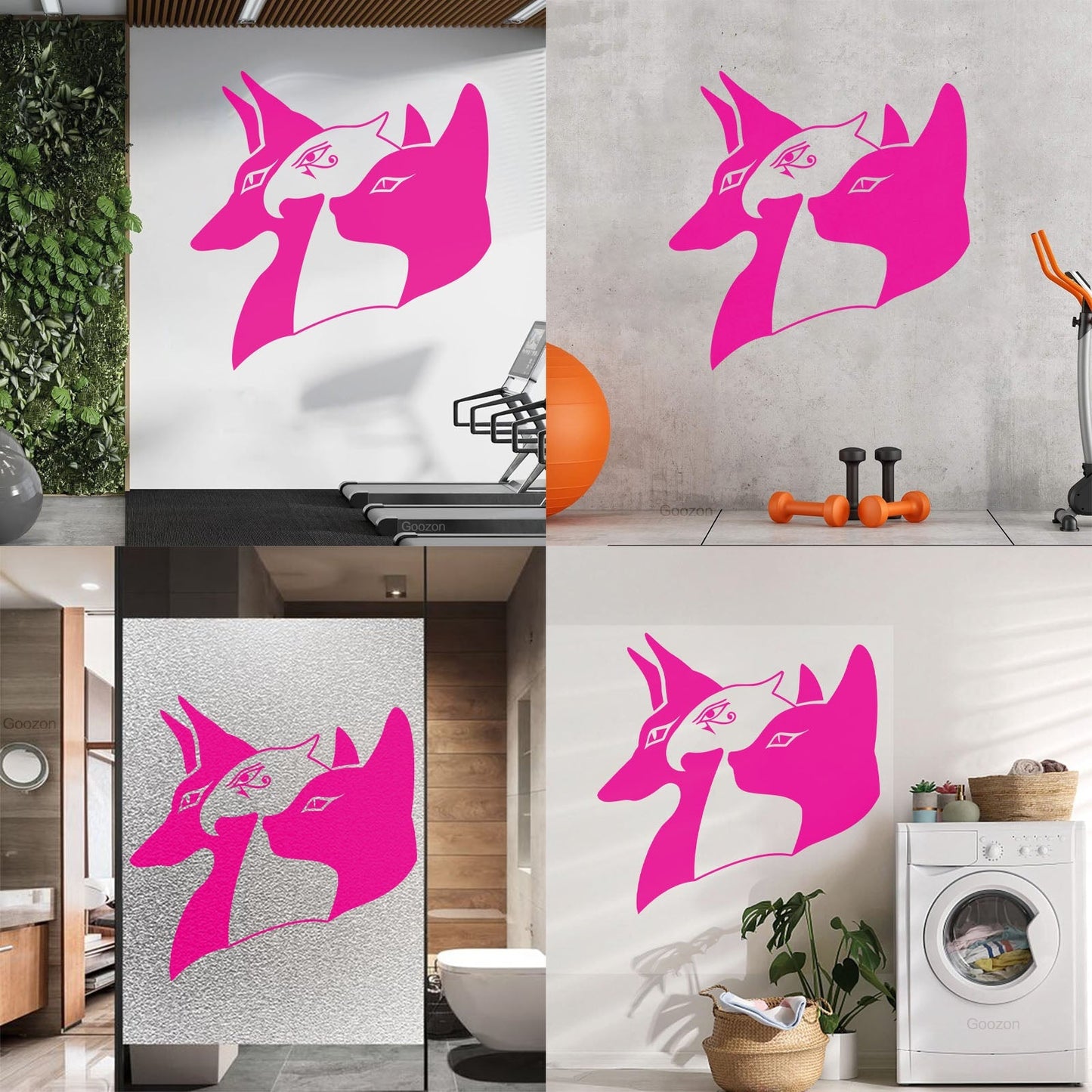 Engraving Decals Ancient Egypt Egyptian Gods Anubis Horus Bastet Easy Installation