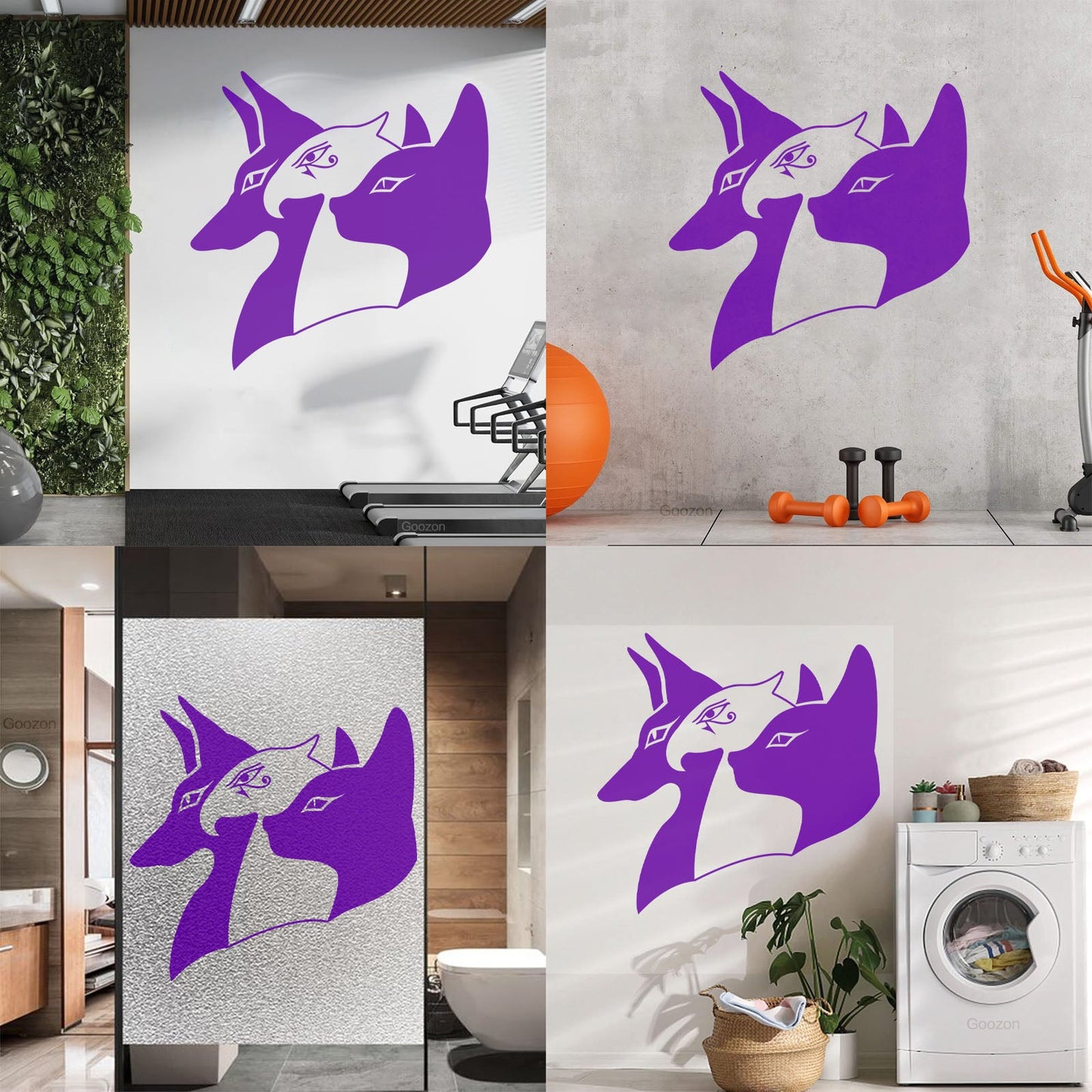 Engraving Decals Ancient Egypt Egyptian Gods Anubis Horus Bastet Easy Installation