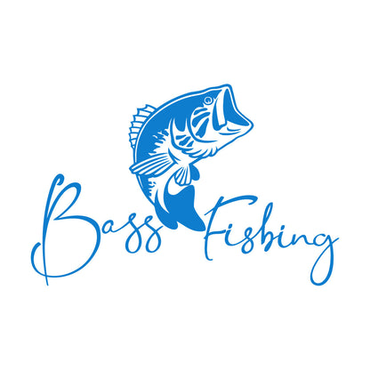 Lettering Stickers Words Sea Bass Fishing Fish & Hunt Hobby Wall Beautification
