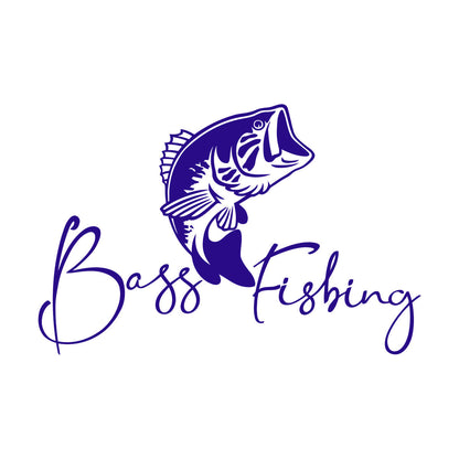 Lettering Stickers Words Sea Bass Fishing Fish & Hunt Hobby Wall Beautification