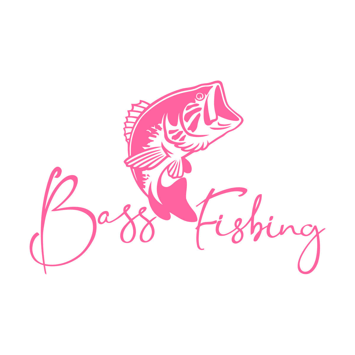 Lettering Stickers Words Sea Bass Fishing Fish & Hunt Hobby Wall Beautification