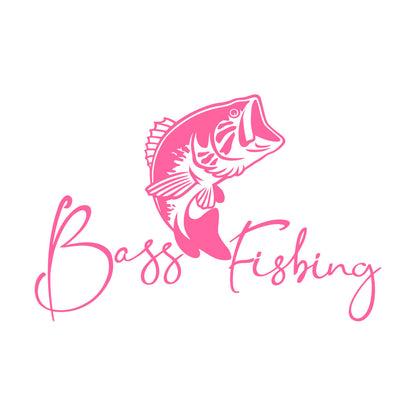 Lettering Stickers Words Sea Bass Fishing Fish & Hunt Hobby Wall Beautification