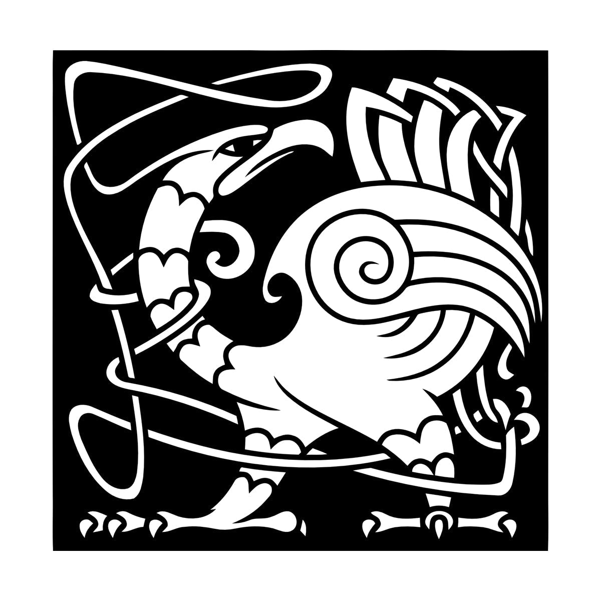 Abstract Birds Eagle Celtic Style Lettering Stickers Personalized Customization