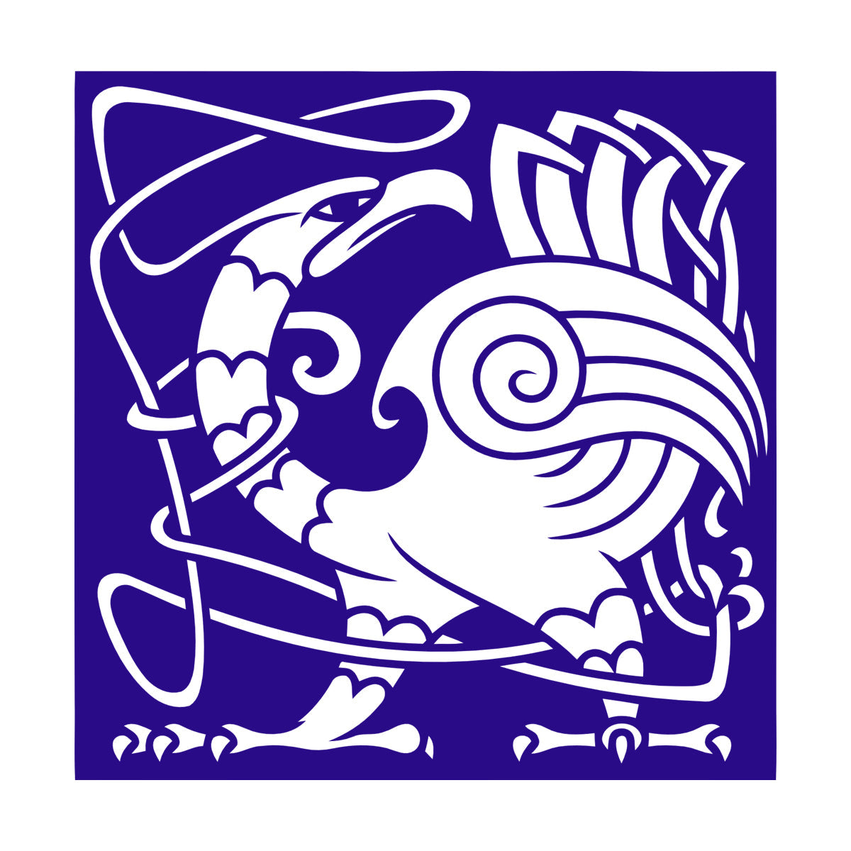 Abstract Birds Eagle Celtic Style Lettering Stickers Personalized Customization