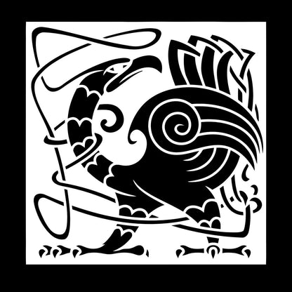 Abstract Birds Eagle Celtic Style Lettering Stickers Personalized Customization