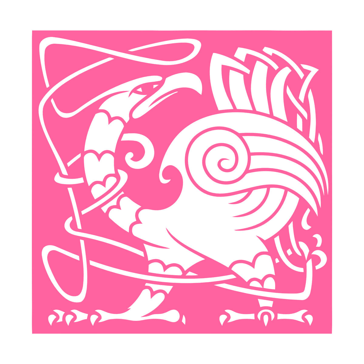 Abstract Birds Eagle Celtic Style Lettering Stickers Personalized Customization