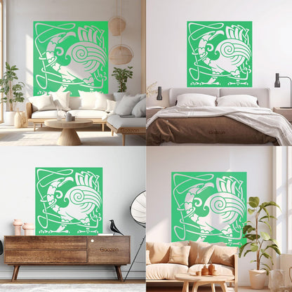 Abstract Birds Eagle Celtic Style Lettering Stickers Personalized Customization