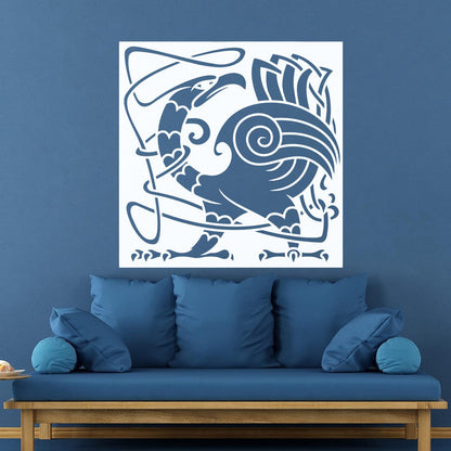 Abstract Birds Eagle Celtic Style Lettering Stickers Personalized Customization