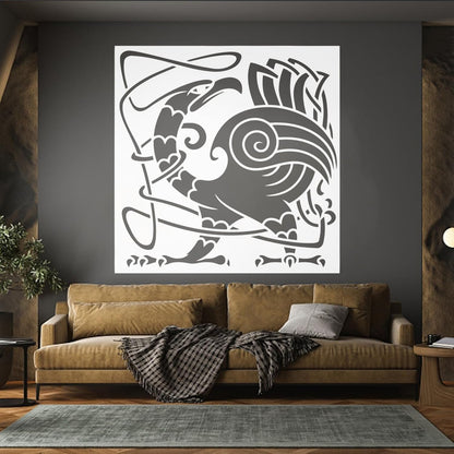 Abstract Birds Eagle Celtic Style Lettering Stickers Personalized Customization