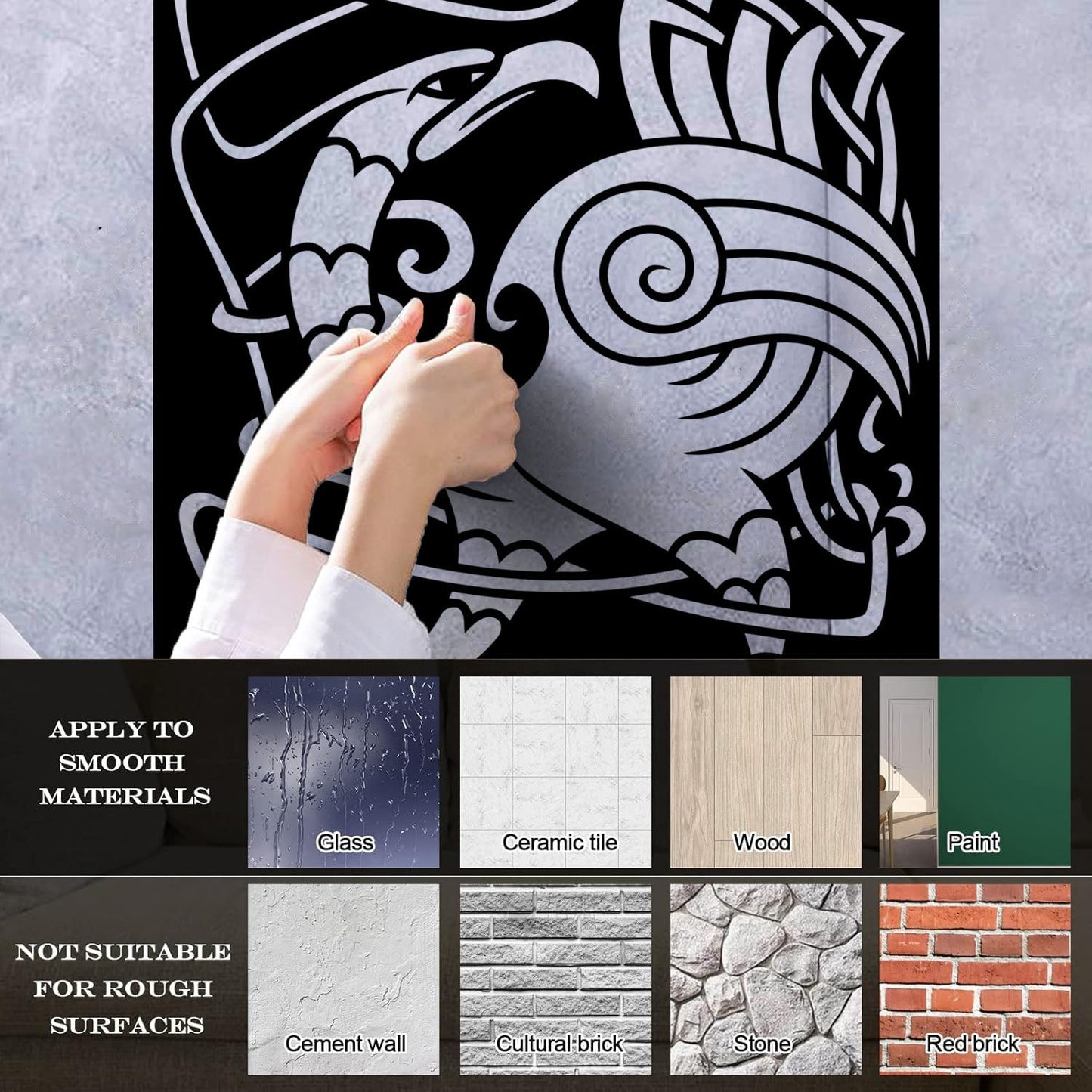 Abstract Birds Eagle Celtic Style Lettering Stickers Personalized Customization