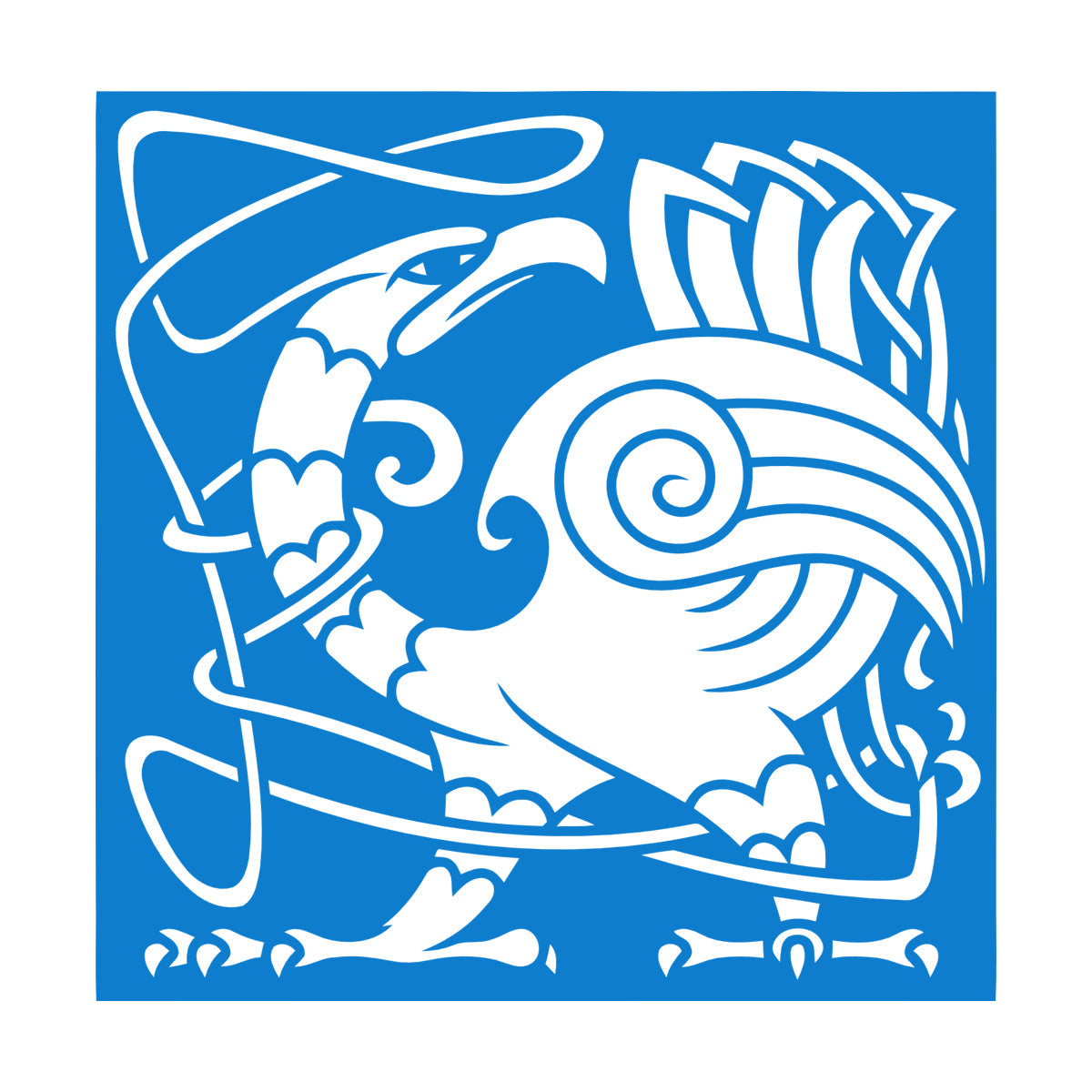 Abstract Birds Eagle Celtic Style Lettering Stickers Personalized Customization