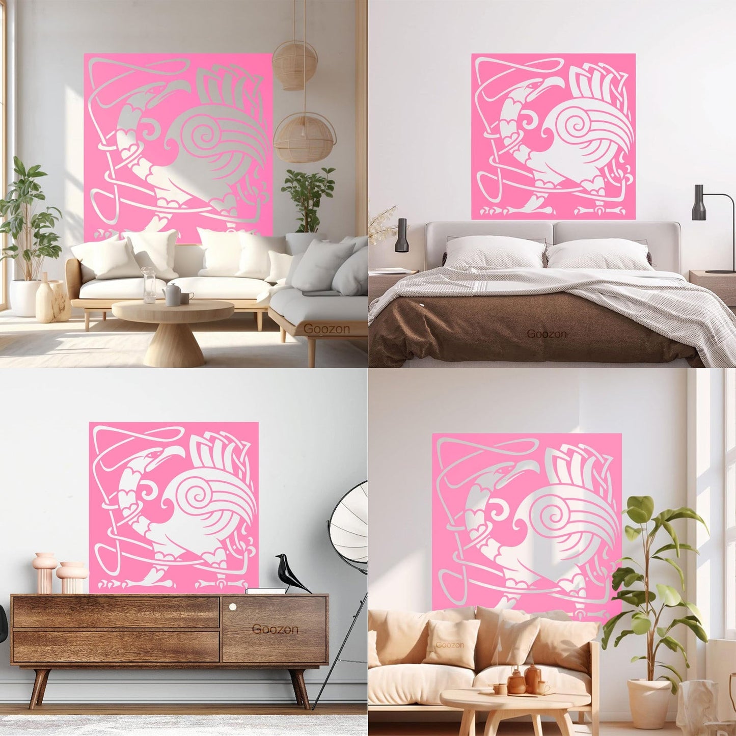 Abstract Birds Eagle Celtic Style Lettering Stickers Personalized Customization