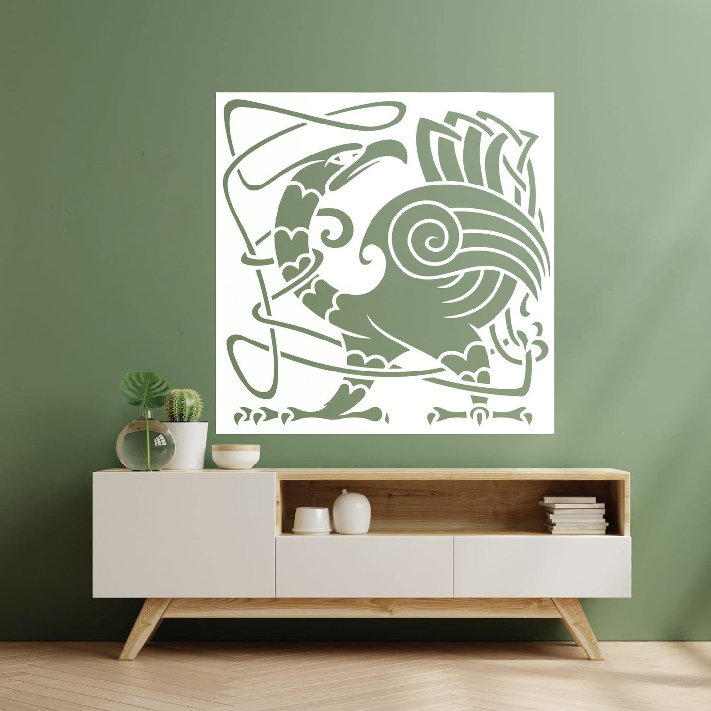 Abstract Birds Eagle Celtic Style Lettering Stickers Personalized Customization