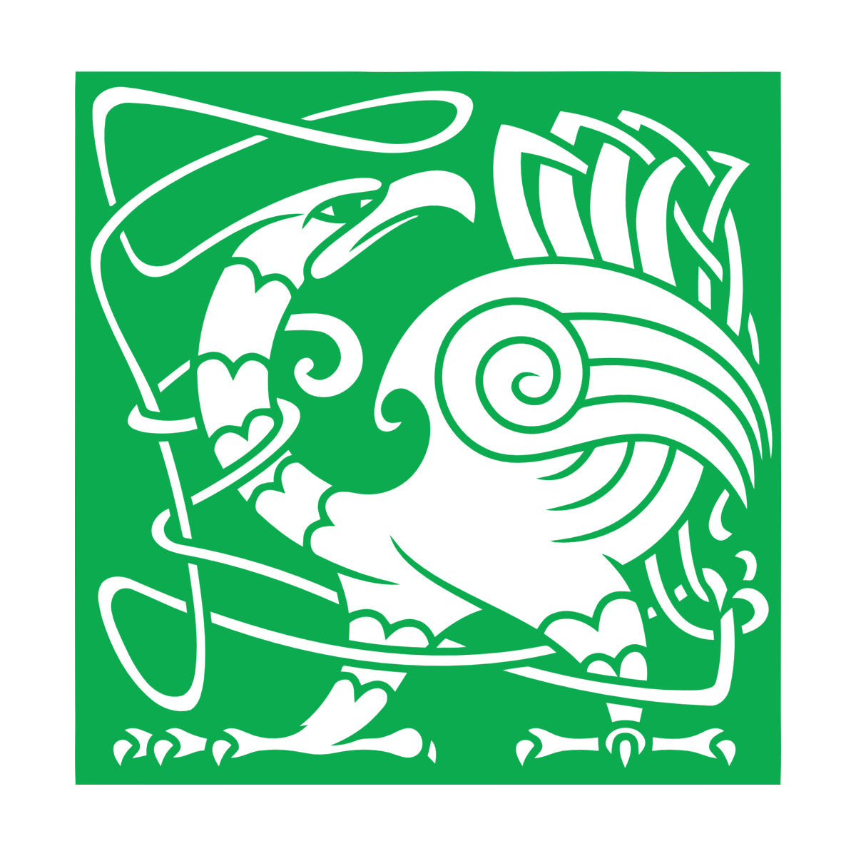 Abstract Birds Eagle Celtic Style Lettering Stickers Personalized Customization