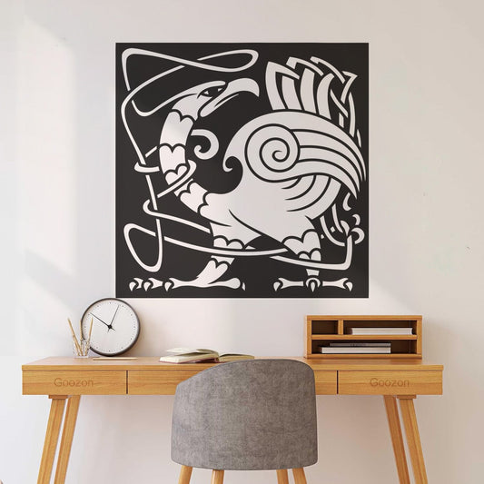 Abstract Birds Eagle Celtic Style Lettering Stickers Personalized Customization