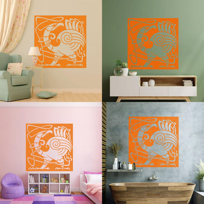 Abstract Birds Eagle Celtic Style Lettering Stickers Personalized Customization