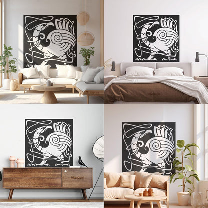 Abstract Birds Eagle Celtic Style Lettering Stickers Personalized Customization