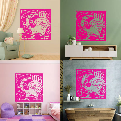 Abstract Birds Eagle Celtic Style Lettering Stickers Personalized Customization