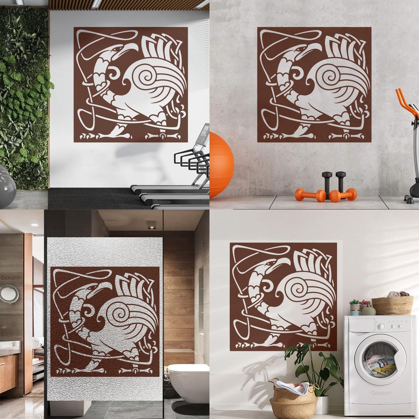 Abstract Birds Eagle Celtic Style Lettering Stickers Personalized Customization