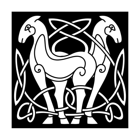 Mural And Wall Vinyl Decal Abstract Animal Horse Celtic Style Glass Stickers