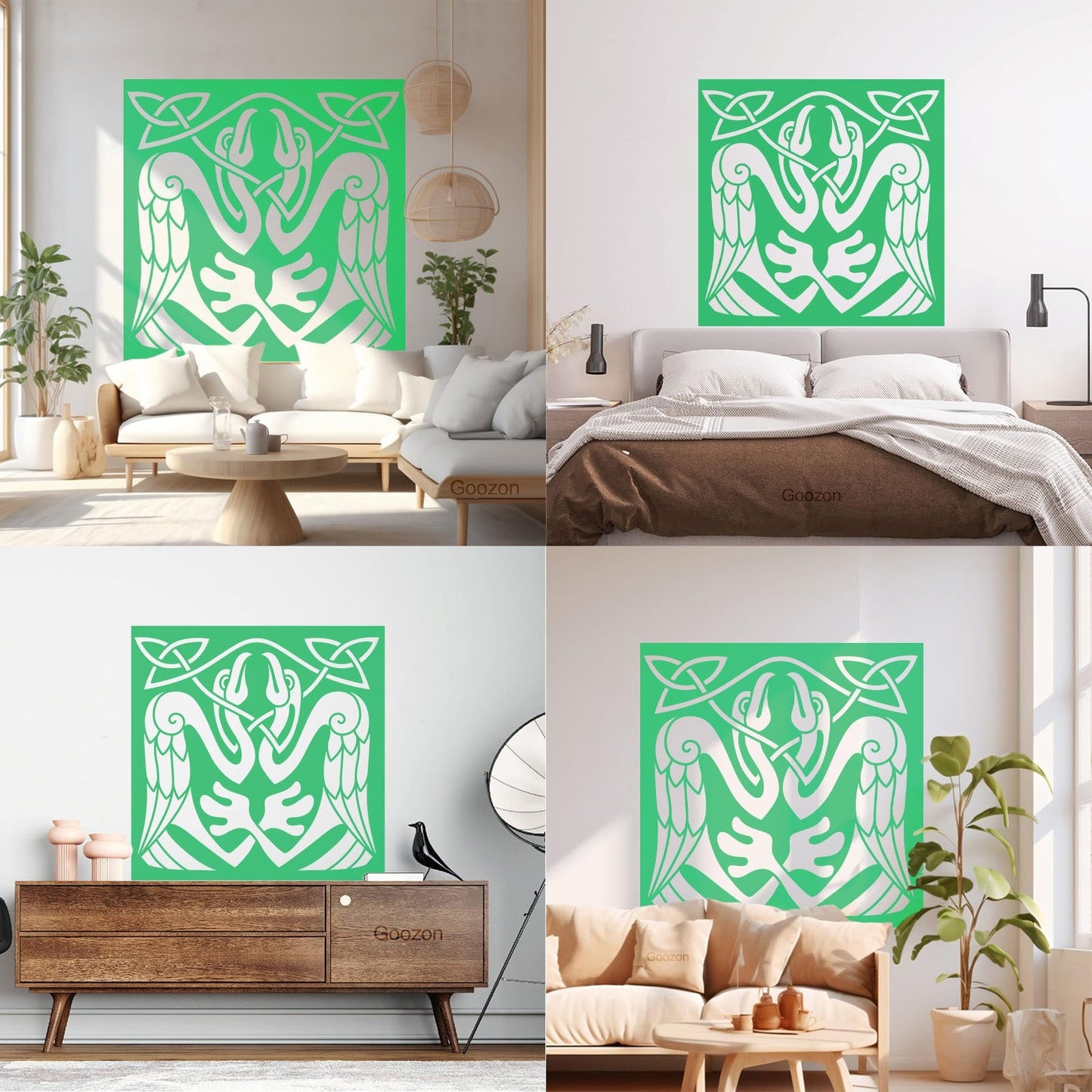 Abstract Birds Eagle Celtic Style Wall Stickers Paster Paper Store Decoration