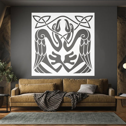 Abstract Birds Eagle Celtic Style Wall Stickers Paster Paper Store Decoration