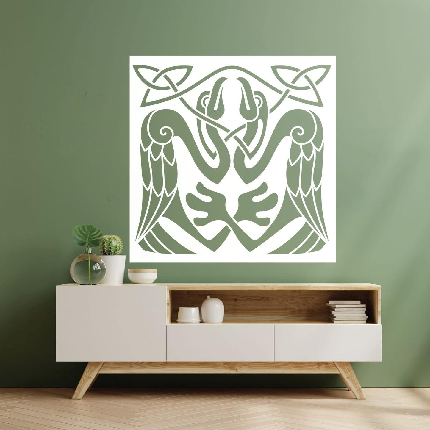 Abstract Birds Eagle Celtic Style Wall Stickers Paster Paper Store Decoration