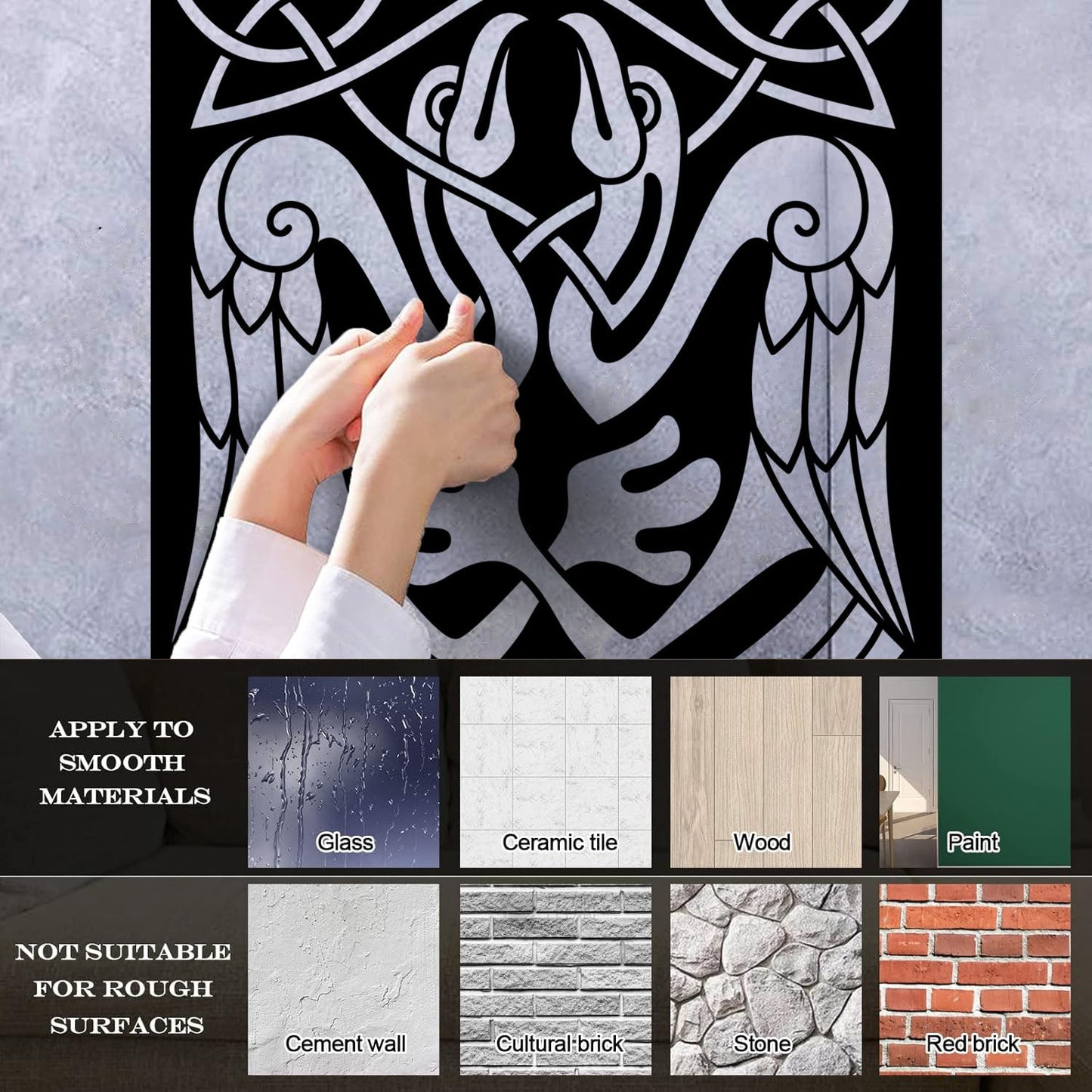 Abstract Birds Eagle Celtic Style Wall Stickers Paster Paper Store Decoration