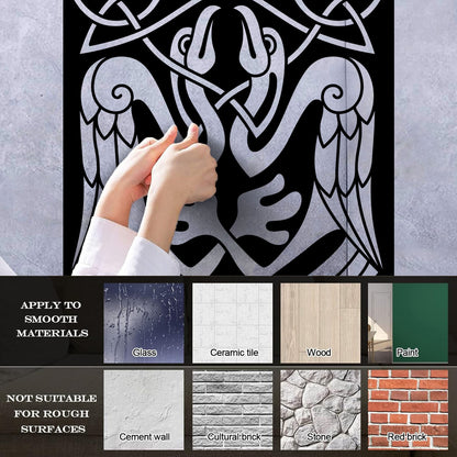 Abstract Birds Eagle Celtic Style Wall Stickers Paster Paper Store Decoration