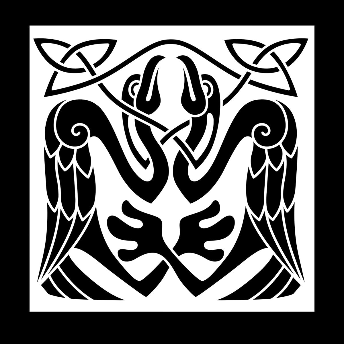 Abstract Birds Eagle Celtic Style Wall Stickers Paster Paper Store Decoration