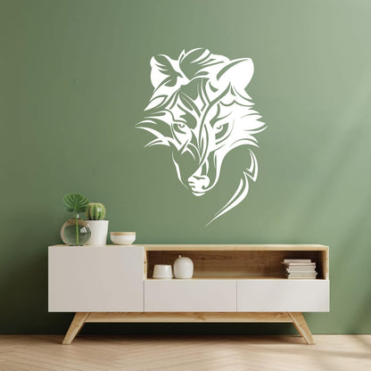 Fine Carving Stickers Abstract Celtic Wolf Predator Ornament Head Removable Without Leaving Glue