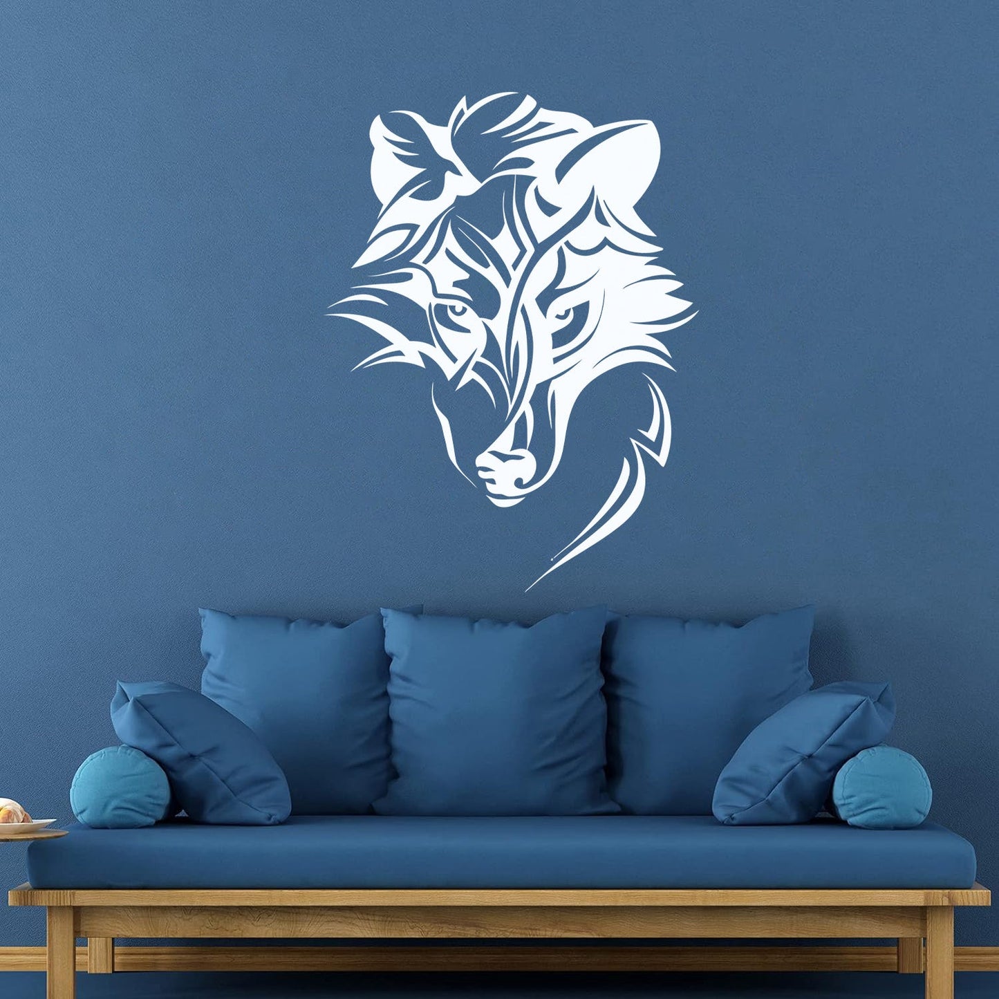 Fine Carving Stickers Abstract Celtic Wolf Predator Ornament Head Removable Without Leaving Glue