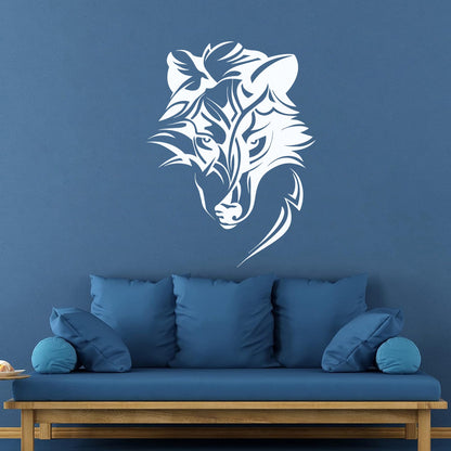 Fine Carving Stickers Abstract Celtic Wolf Predator Ornament Head Removable Without Leaving Glue
