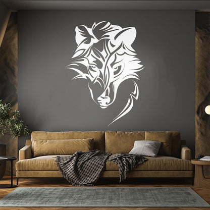 Fine Carving Stickers Abstract Celtic Wolf Predator Ornament Head Removable Without Leaving Glue