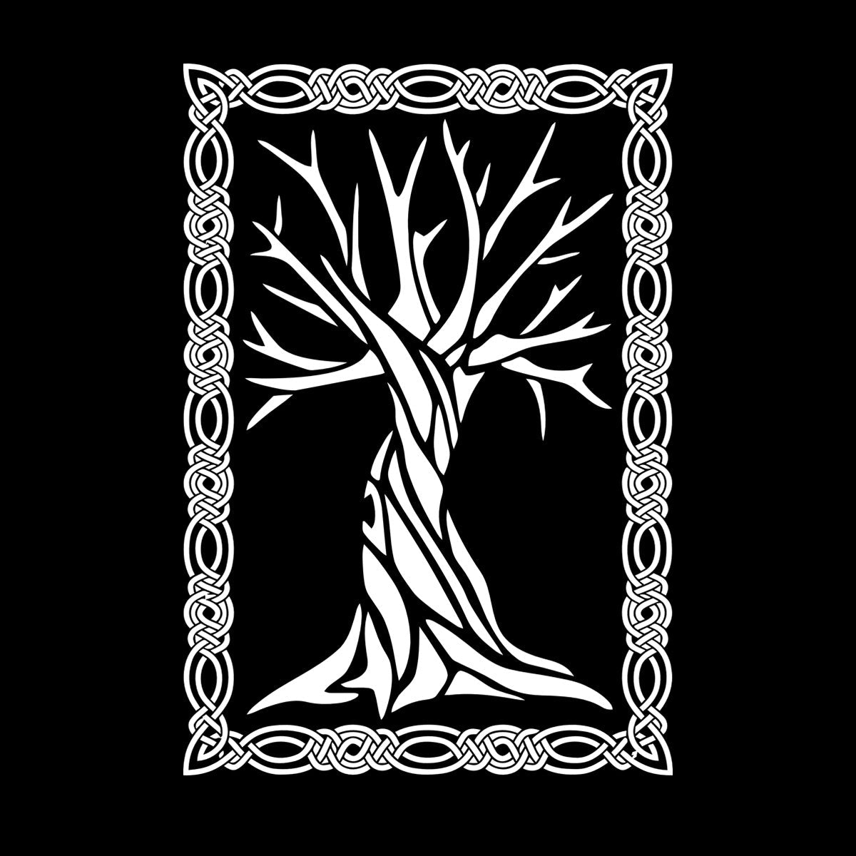 Celtic Ancient Tree Ornament Frame Natural Engraving Stickers Equipped With Transfer Film Kit
