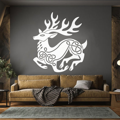 Vinyl Wall Stickers Celtic Deer Pattern Animal Irish Ireland It Won'T Fall Off