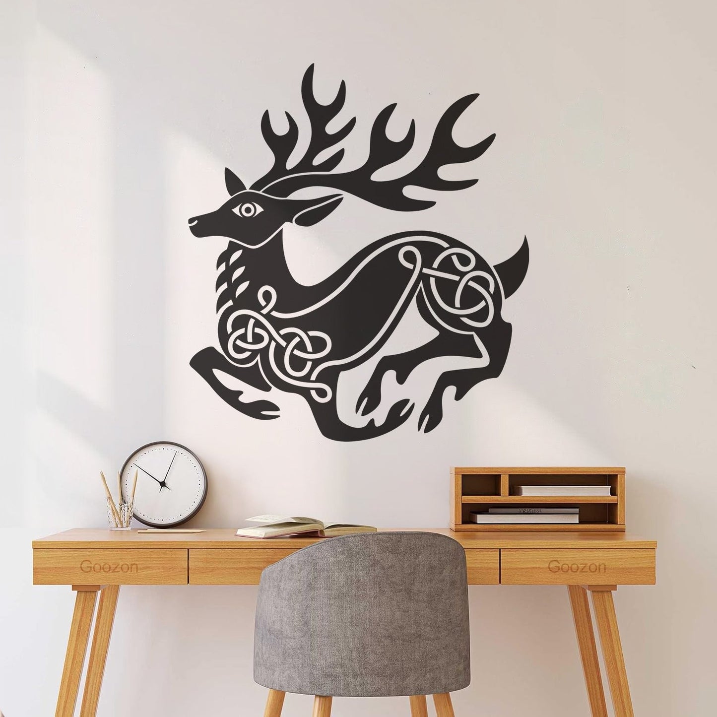 Vinyl Wall Stickers Celtic Deer Pattern Animal Irish Ireland It Won'T Fall Off