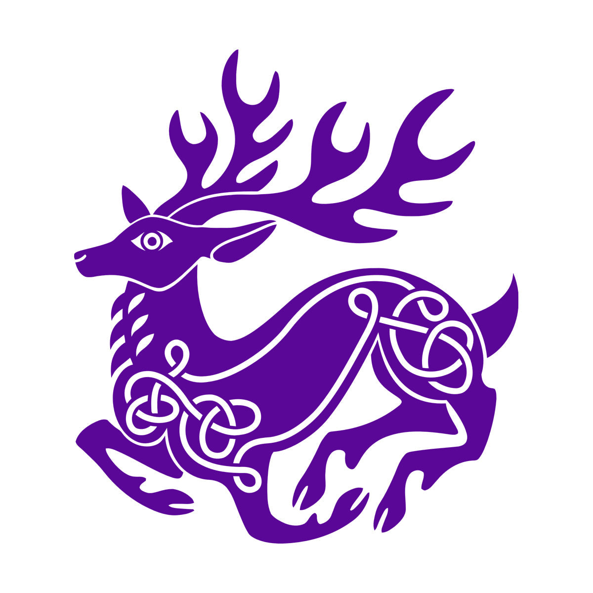 Vinyl Wall Stickers Celtic Deer Pattern Animal Irish Ireland It Won'T Fall Off