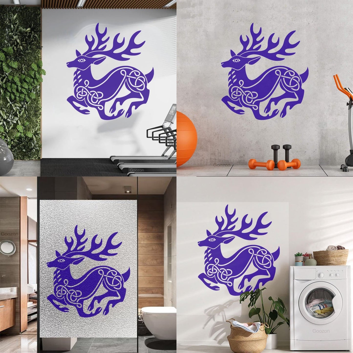 Vinyl Wall Stickers Celtic Deer Pattern Animal Irish Ireland It Won'T Fall Off